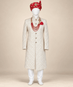 Men’s Ivory Embroidered OffWhite Sherwani (2)