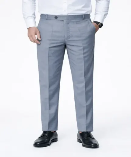 Men’s Light Grey Premium Formal Dress Pant Office & Business Wear
