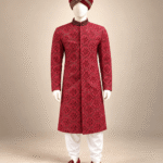 Men’s Maroon Embroidered Sherwani