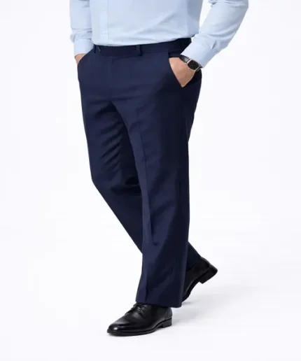 Men’s Navy Blue Premium Formal Dress Pant – Office & Business Wear